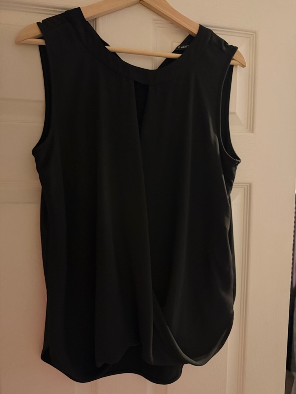 41 Hawthorn Black Draped Front Sleeveless Camisole
